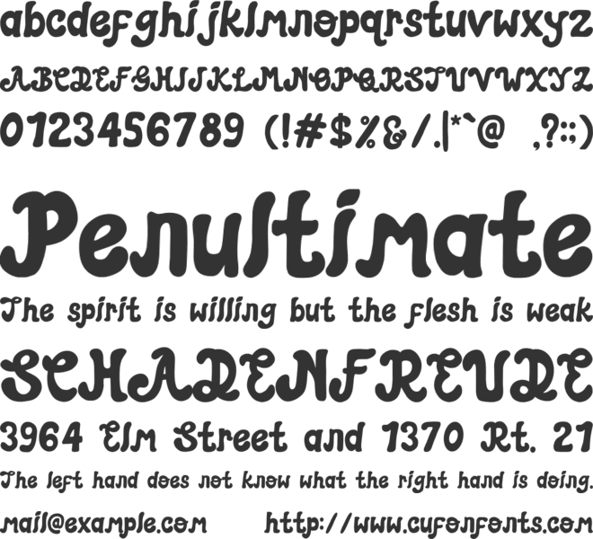 Yellow Retro font preview