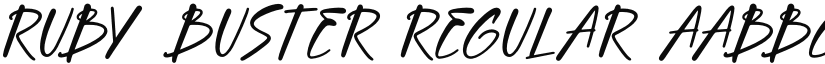 Ruby Buster font download