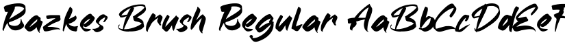 Razkes Brush Regular font