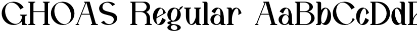 GHOAS Regular font