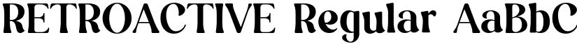 RETROACTIVE Regular font