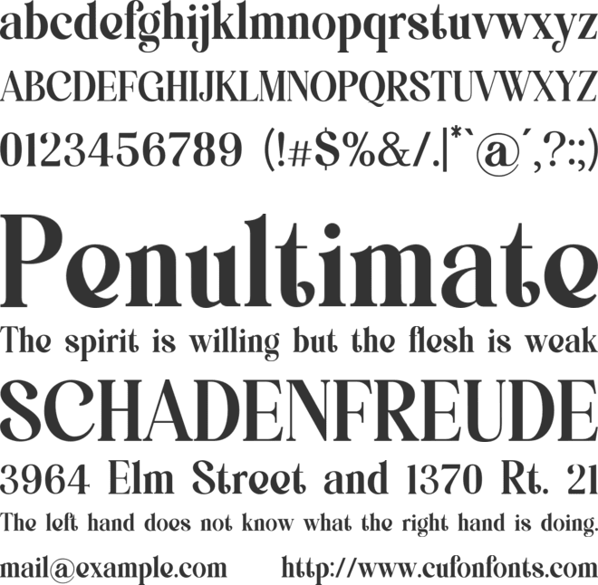 MANWARDS font preview