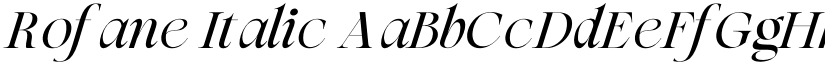 Rofane Italic font