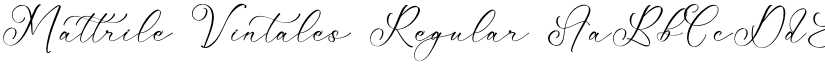 Mattrile Vintales Regular font