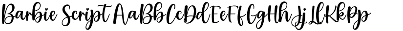Barbie Script font