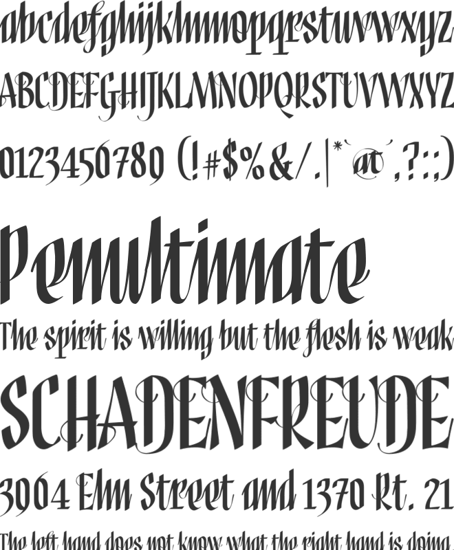 Cownaffle font preview