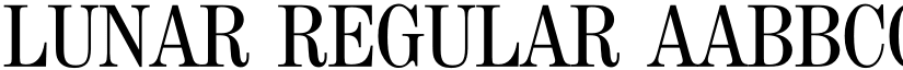 LUNAR Regular font