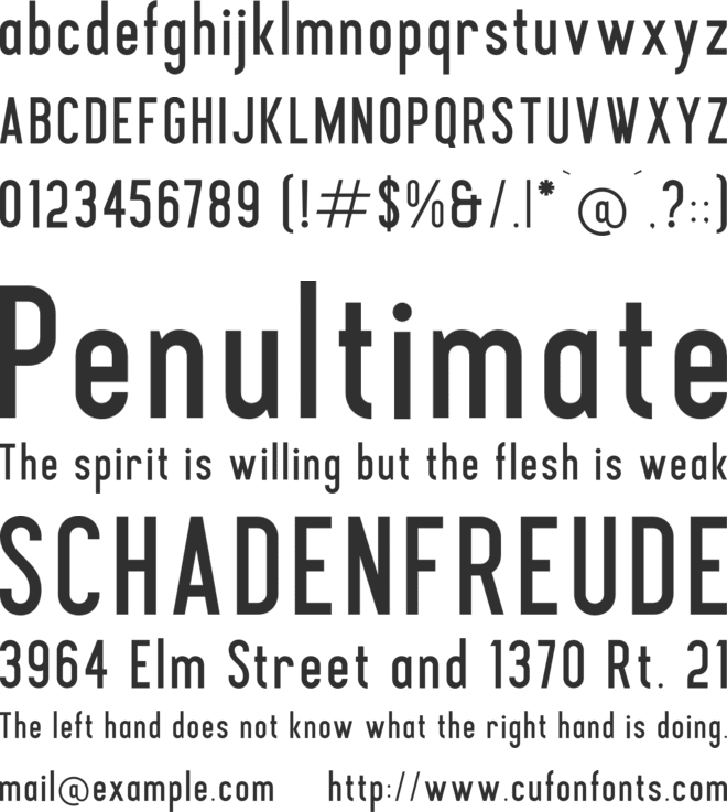 HONRESD font preview