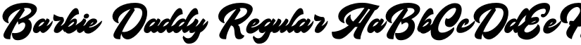 Barbie Daddy Regular font