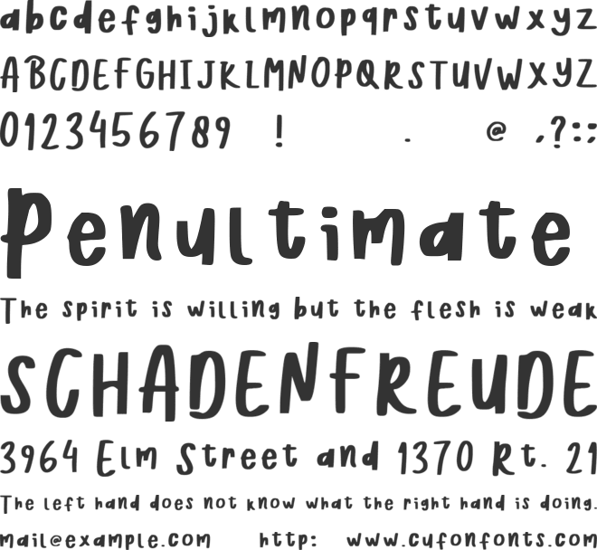 Fairytale font preview
