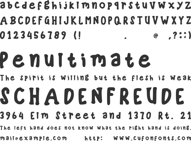 Creepy Pasta font preview