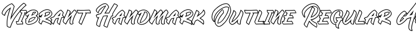 Vibrant Handmark Outline Regular font