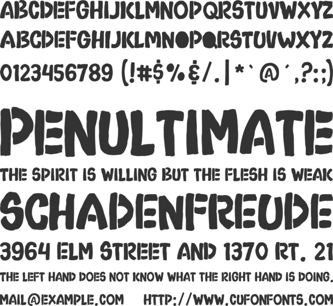 BandOts font preview