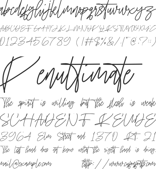 Tomplank font preview
