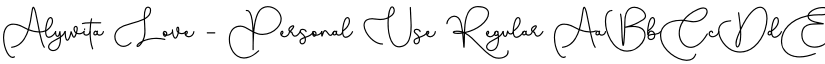 Alywita Love - Personal Use Regular font
