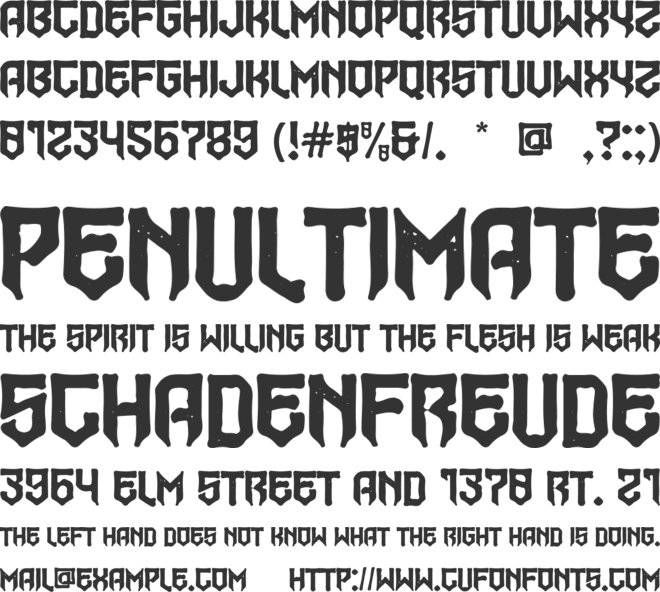 Natural Horizon font preview