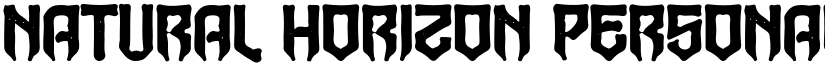 Natural Horizon Personal Used font