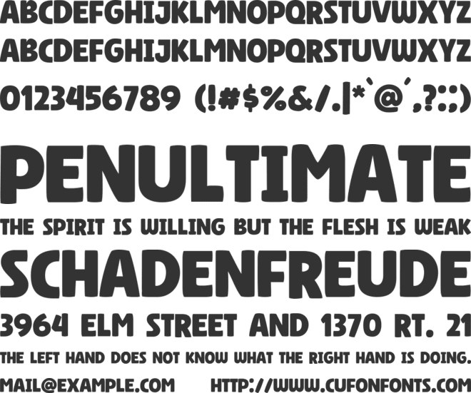 Super Corn font preview