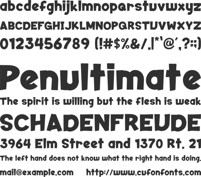 SNACKID font preview