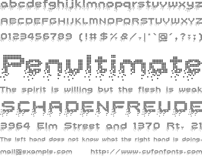 HFHourglass font preview