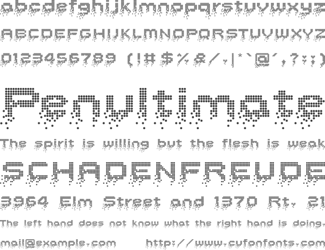 HFHourglass font preview
