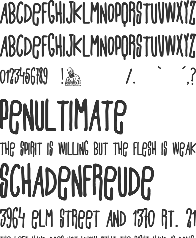 Funny Maid Corporation font preview