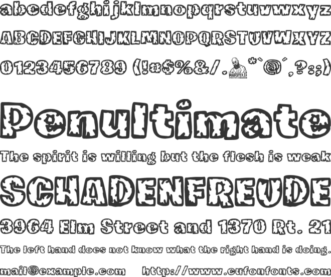 Fornicador Antiguo font preview