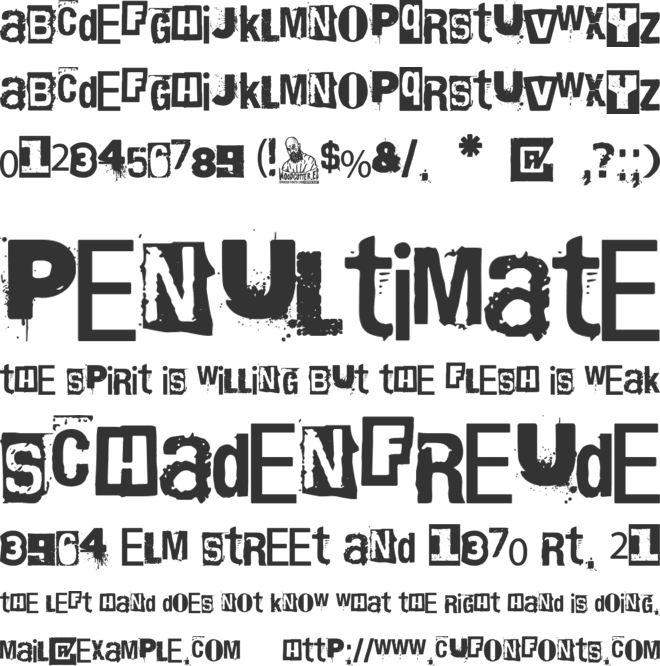 Black Rat Punk Band font preview