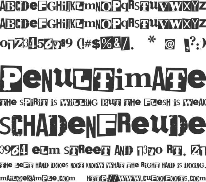 The Punk And The Godfather font preview