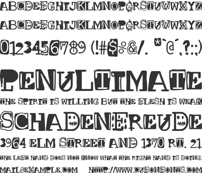 Courier punk Version font preview