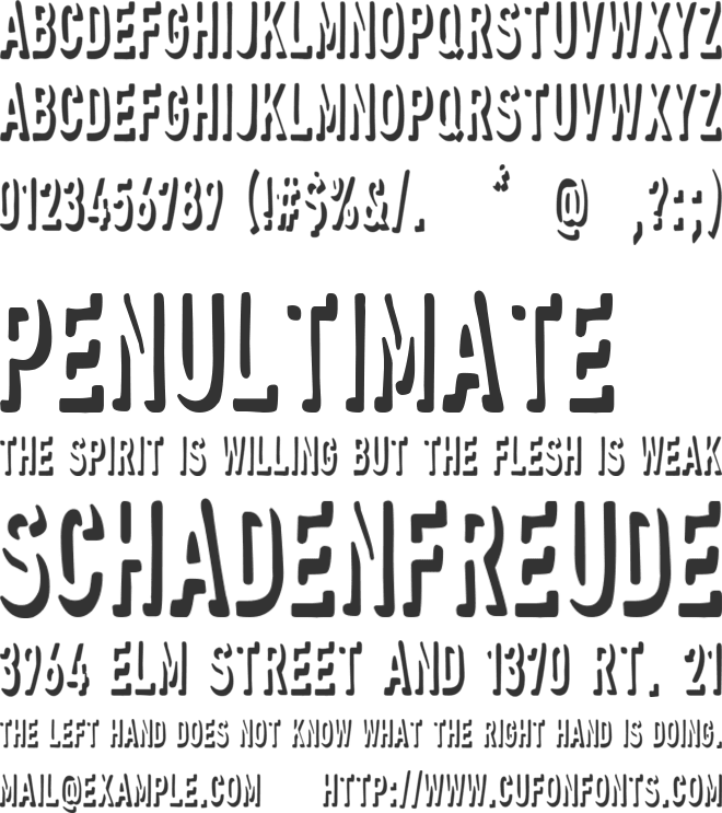 Government of poo font preview