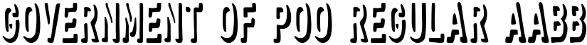 Government of poo Regular font