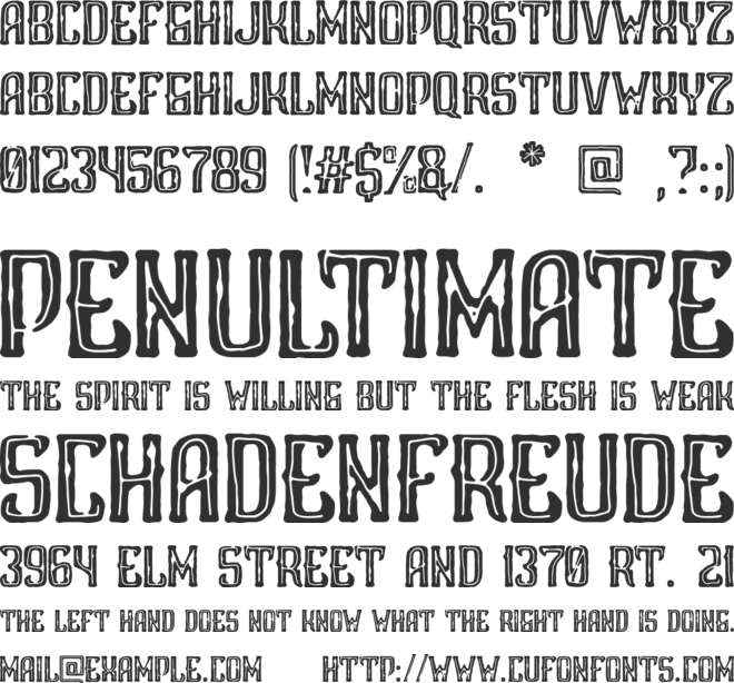 The Master of Drama font preview