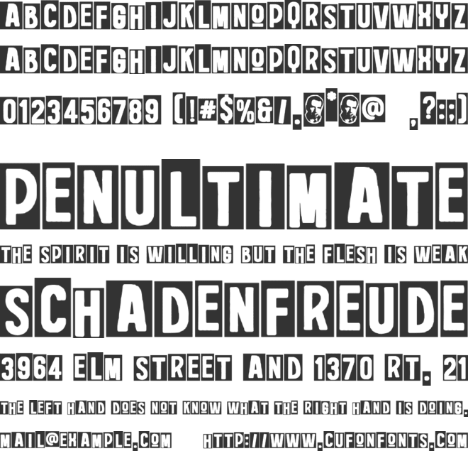 President Nixon font preview