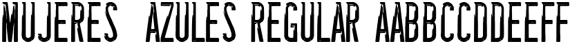 Mujeres  Azules Regular font