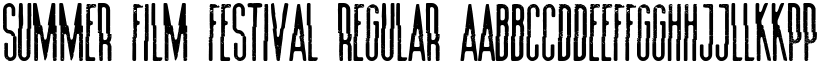Summer Film Festival Regular font