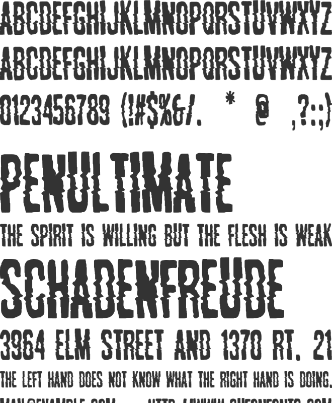 Glitch Paradise font preview