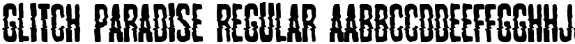 Glitch Paradise Regular font