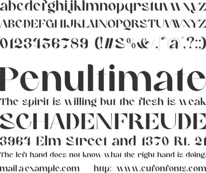 Veginia font preview