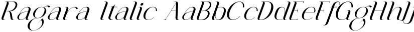 Ragara Italic font