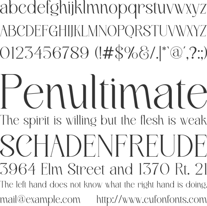 Belarost font preview