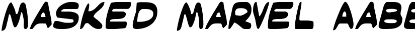Masked Marvel font