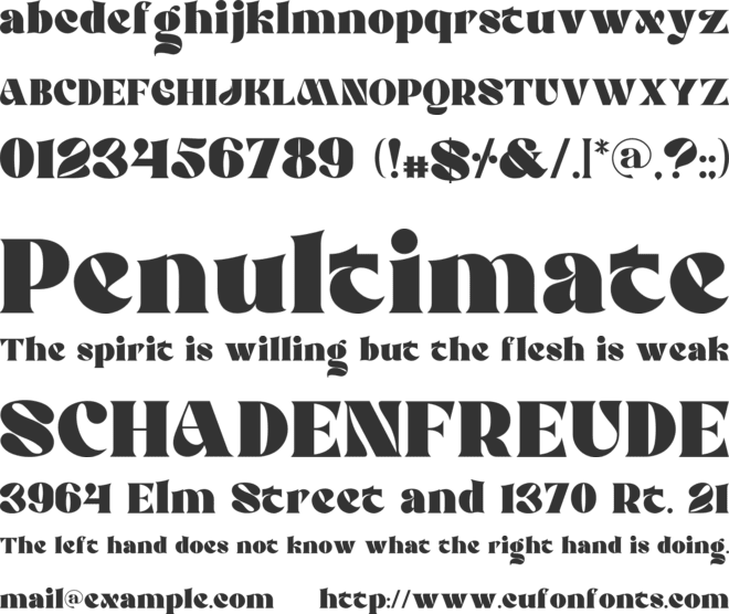 VEGETAL font preview
