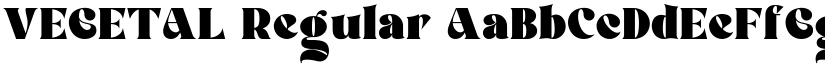 VEGETAL Regular font