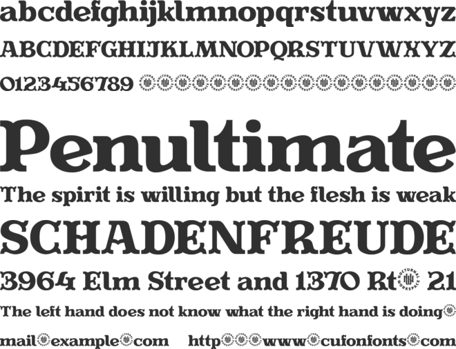 Evereast Slab-Serif font preview