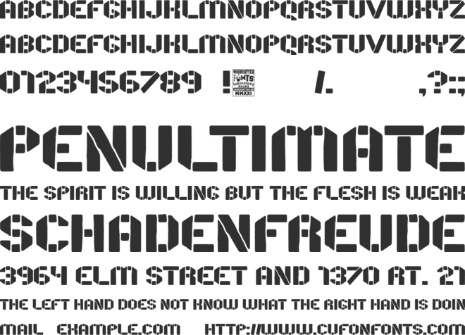 Stencil Paper font preview