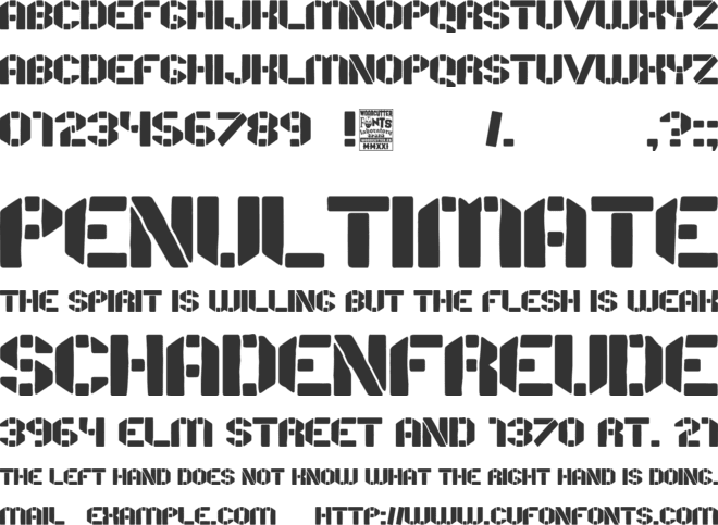 Stencil Paper font preview