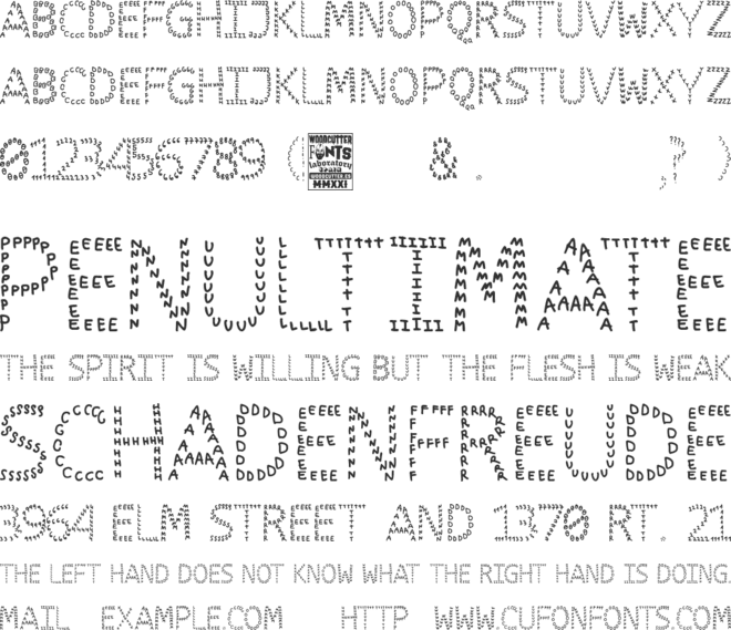 Impossible Land font preview