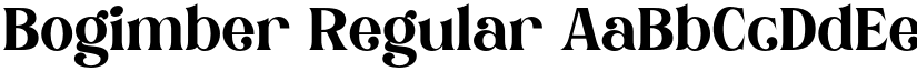 Bogimber Regular font