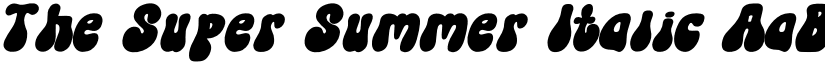 The Super Summer Italic font